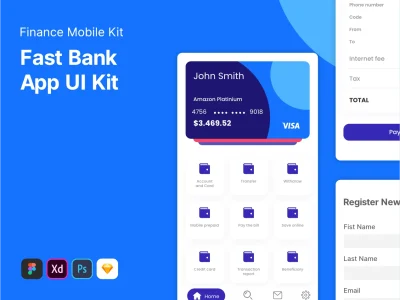 Fast Bank - Finance Mobile App UI Kit