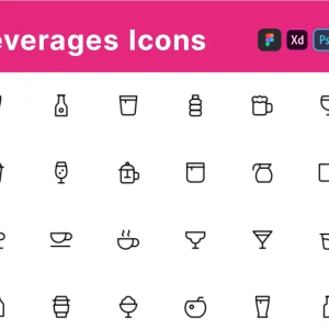 Beverages Line Icons